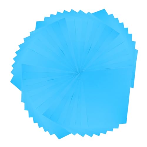 CANIGHT 50 Blatt Farbiger Karton kreativpapier paketpapier Grußkartenmaterial geschenkpapier bögen Papierhandwerk handgefertigte Bastelpapiere Kartenpapiere selber machen Druckpapier Blue von CANIGHT