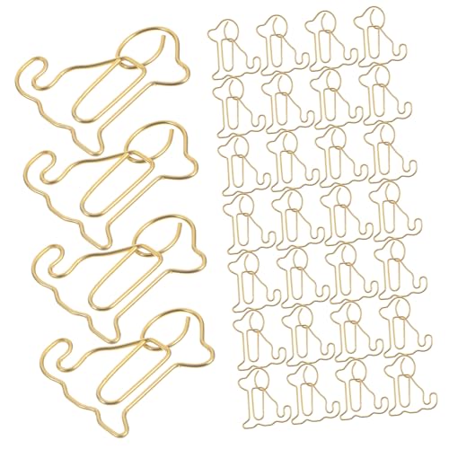 CANIGHT 50 Stück Büroklammer Mini-Papiernadel Clips für Markierungsclip für das Büro Dokumentenclips kleine Heftklammern bookmarks scheckheft Bürobedarf kleine Papierklammer Metall Golden von CANIGHT