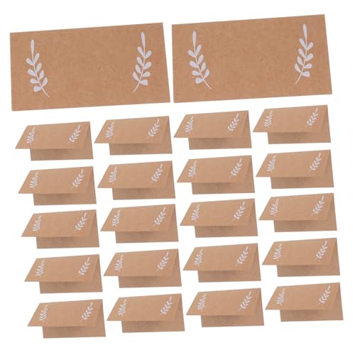 CANIGHT 50 Stück Tischkarten Für Den Hochzeitstisch Platzkarten Tischkarten Zum Sitzen Essenszelt Karten Mit Gastnamen Lebensmitteletiketten Tischkarten Für Die Tischdekoration Kraftpapier von CANIGHT