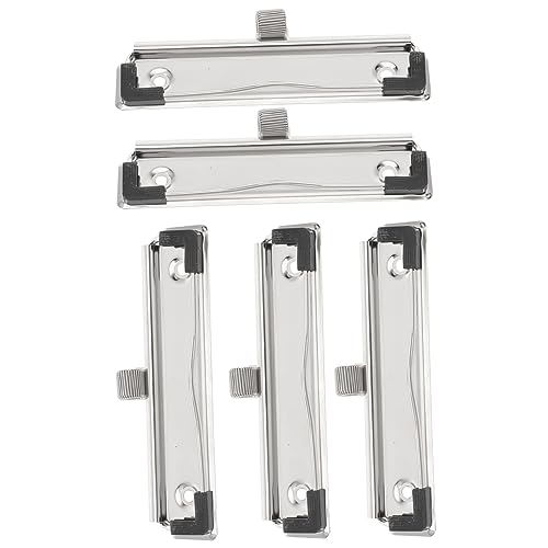 CANIGHT 5st Mappe Clips Für Dokumenttafeln Dokumentenhalter-clip Schreibwaren Clip Für Den Papierhalter Für Die Zwischenablage Klemmbrett-clips Für Auftragnehmer Klemmbretter Metall Silver von CANIGHT