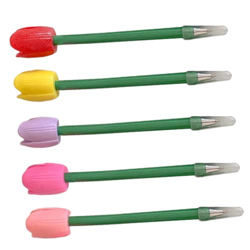 CANIGHT 5st Simulierter Tulpenstift Kugelschreiber Blumen-neutralstift Tragbare Tintenstifte Schicker Stift Blumenschreibstifte Kreative Blumenstifte Stifte Mit Feiner Spitze Plastik von CANIGHT