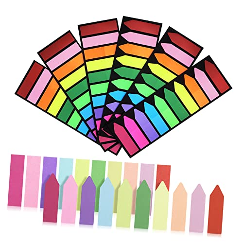 CANIGHT 6 Pack Haftnotizen -Aufkleber Klassifizierungsaufkleber Notebook-Aufkleber Seite-Flags sticky notes book markierungsfahnen Buchregisterkarten beschreibbare Lesezeichen Papier von CANIGHT