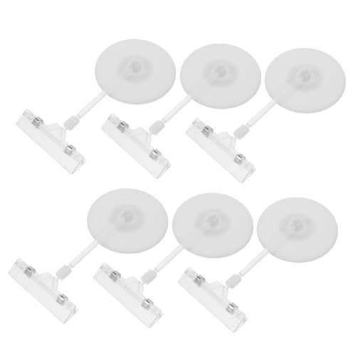 CANIGHT 6 Stk Disc-etikettenhalter Display Mit Mehreren Preiskartenhaltern Schilderclips Zur Anzeige 6 Stück) Werbeclip Kartenständer Disc-clip Clips Für Preisschilder Supermarkt-clip Abs von CANIGHT