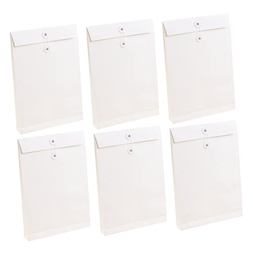 CANIGHT 6 Stück Weiße Leere Aktentasche A4 Format Papier Organizer Dokumententräger Geschenkhalter Kleidungsverpackungstasche Für Büromaterial Und Schreibwaren Vielseitig Einsetzbar von CANIGHT