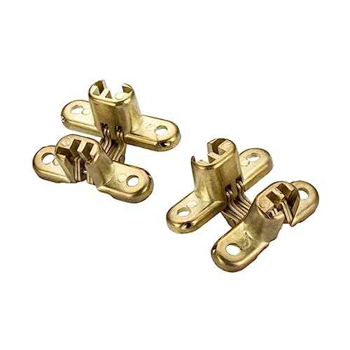 CANIGHT 6st Stummes Scharnier Mini-schrankscharniere Valentins-zellophan Goldene Schrankscharniere Tür Loseblatt Unsichtbare Scharniere Verdeckte Scharnierlehre Geräuschloses Scharnier von CANIGHT