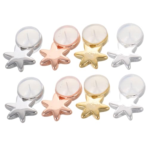 CANIGHT 8St Ohrstöpsel ohrringe set schmuck ohrstecker Ersatz für Ohrringrückseiten Ohrhaken gegen Schlupfohren Sicherheits-Ohrstopper Ohrringe mit flacher Rückseite Ohrring zurück Silikon von CANIGHT