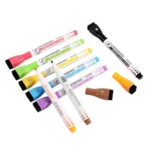 CANIGHT 8st Magnetischer Whiteboard-stift Trocken Abwischbare Stifte Für Das Klassenzimmer Praktische Trocken Abwischbare Marker Abwaschbare Marker Whiteboard-stifte Gefühlt von CANIGHT