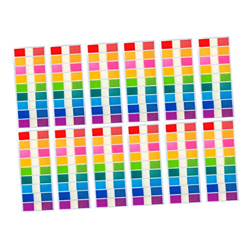 CANIGHT 900 Stk Index Etikett Klebrige Bindelaschen Klare Trennwände Postzeichenmarkierung Journal Monatliche Kalenderregisterkarten Etikettenaufkleber Aufkleberetiketten Colorful Pvc von CANIGHT