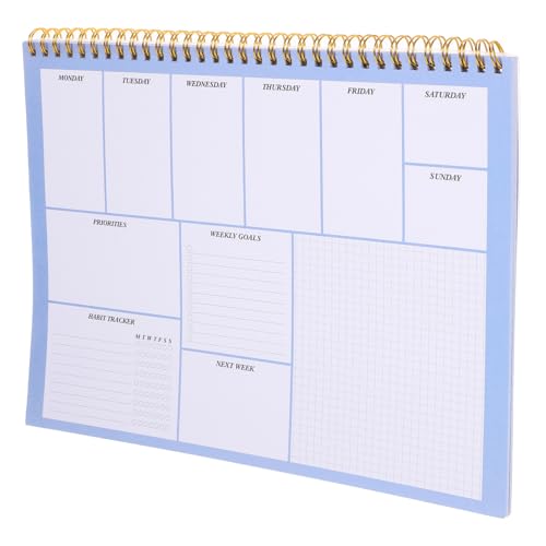 CANIGHT Agenda-Buch write board büromaterial nootbook zeitmanagement memo Tischkalender umblättern Planer 2024 undatierter Wochenplaner Notizblock aus Papier Papier. Aluminiumlegierung von CANIGHT