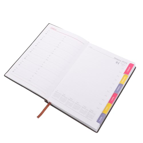 CANIGHT Agendabuch 2024 büromaterial schülerkalender kalender für daily planer plans 2024-Tagesplaner-Notizbuch Organisator Buch Agenda Notizblock tragbare Planerbücher Papier Brown von CANIGHT