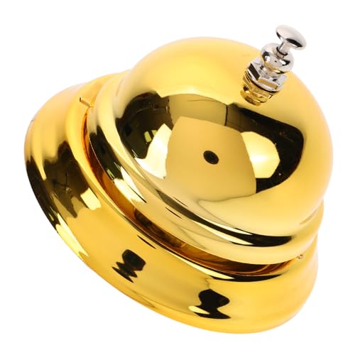 CANIGHT Empfangsglocke glöckchen gold golduhr Metallglocke Call bell leuchtwecker Handglocke für den Service Klingeln für Service Summer Tür Mode-Rufglocke klassische Dienstklingel Golden von CANIGHT