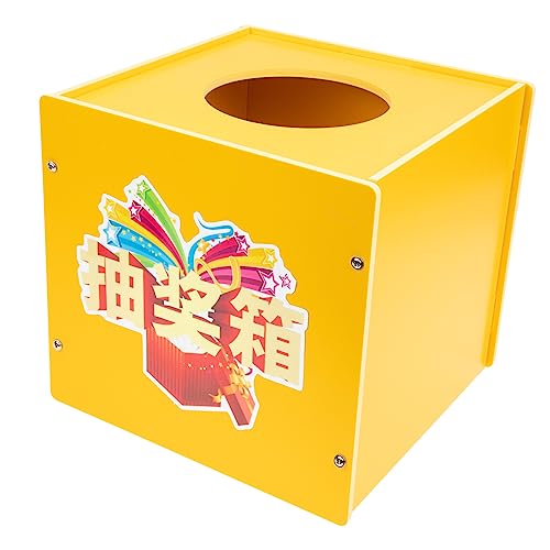 CANIGHT Kasten Lotterie-Box auflageboxen aufbewahren box Raffle box geschenkkiste party sachen Spende Zubehör Inhaber von Lottoscheinen Lotterieinhaber Tombola-Fall Lotteriefall PVC Golden von CANIGHT