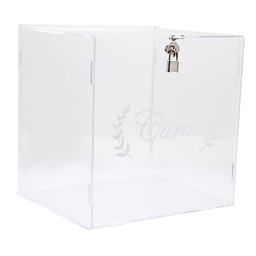 CANIGHT Kastenkasten Tombola-Box Spende Hochzeit klare Boxen umhüllen klares Sparschweinglas storage boxes aufbwahrungs-box Jubiläumskartenbox wahlurne Partyzubehör Parteibotschaft Acryl von CANIGHT