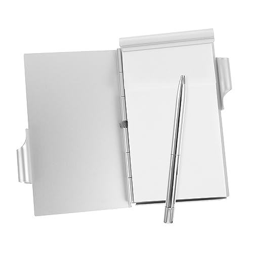 CANIGHT Kreatives Notizbuch Notebookhalter Notizblock Fürs Büro Notizblock Mit Stifthalter Notizblock Klein Notizblockhalter Kreative Notizbücher Mini-notizbuch Schreibblöcke Silver Papier von CANIGHT