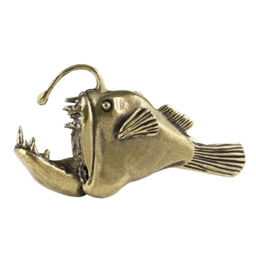 CANIGHT Meereslebewesen Dekoration Messing Fisch Fisch Verzierung Messing Fisch Ornament Tisch Fisch Ornament Messing Figur Metall Fisch Statue Kleine Fisch Figur Fisch von CANIGHT