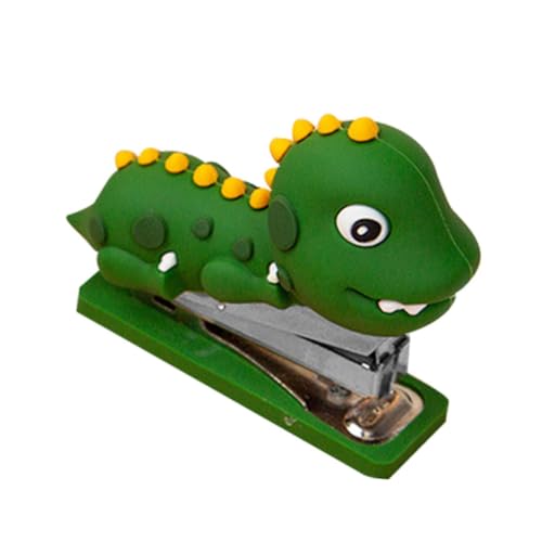 CANIGHT Mini-hefter Büro Deko Eincremehilfe Broschüren Deko Tisch Dekorativer Hefter Dinosaurier-dekor Hefter Mini Buchhefter Bürohefter Hefter Fürs Büro Hefter Süß Rostfreier Stahl Green von CANIGHT