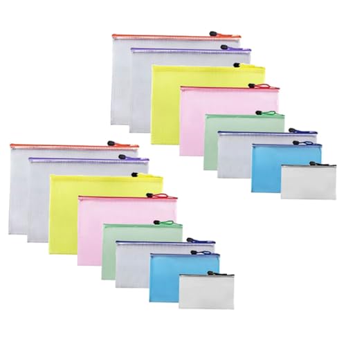 CANIGHT Netz Reißverschluss Datei Taschen Wasserdichte Aufbewahrungstaschen Zufälligen Farben A3 A4 A5 A6 B4 B5 B6 B8 Dokumenten Organizer Für Büro Und Schule von CANIGHT