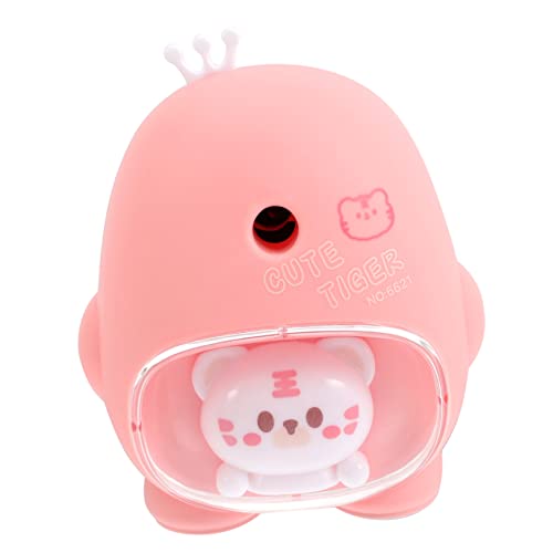 CANIGHT Schulbedarf briefpapier bleistift anspitzer bleistift spitzmaschine pencil sharpener Griffe mechanisch Bleistifte Gel Pupillenschärfer Bleistiftspitzer Mädchen Plastik Rosa von CANIGHT