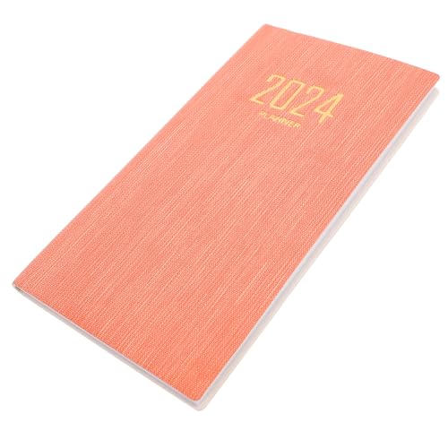 CANIGHT Tagebuch Notizheft für die Arbeit Englisches Planerbuch Akademischer Planer 2024 Notizbücher schreibwaren set tagesplan notepad Notizbuch Haushaltsplaner Organizer Kunstleder Rosa von CANIGHT