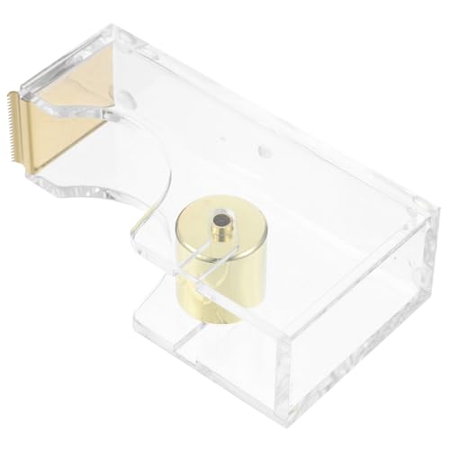 CANIGHT Tape Dispenser Für Bürobedarf Elegantes Design Praktischer Klebebandhalter Ideal Für Schreibtisch Klebeband Cutter Goldfarben Zubehör Für Büro Und Zuhause von CANIGHT