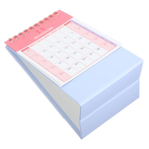 CANIGHT Tischkalender 2025 Staffelei- 2025 Mini-kalenderständer Tragbare Monatskalenderdekoration Tischkalender Zum Aufstellen Kleiner Tischkalender Standkalender Papier Violett von CANIGHT