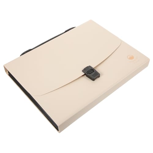 CANIGHT Tragbare Orgel Tasche Datei-organizer-ordner Dateiordner Halter Papier Dokumentieren Dokumentenorganisator Rechnung Erweiterbarer Dokumentenordner Ordner Für Dokument Pp Beige von CANIGHT