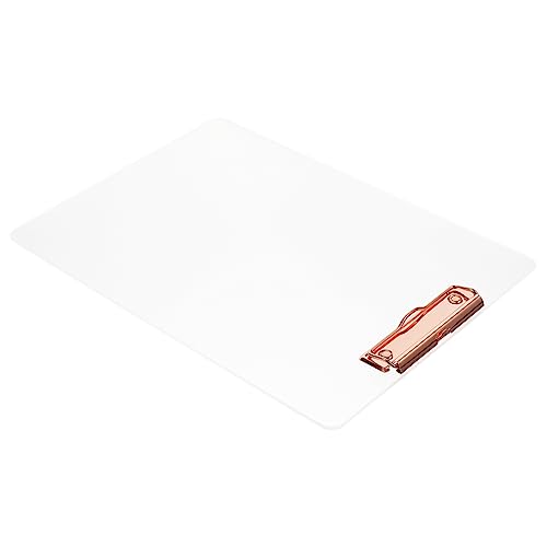 CANIGHT Transparenter Boardclip Zwischenablage Schreibunterstützungstafel a4-Dateiclip schreibmappen schreibbrett stabile Schreibtafel schreiben klemmbrett versorgung Acryl Rose Gold von CANIGHT