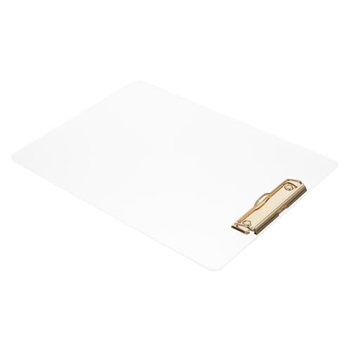 CANIGHT Transparenter Boardclip praktischer Aktenclip klare Zwischenablagen Büro-Klemmbrett Tafel clipboard klemmbrettmappe A4-Klemmbrett Bleistiftskizze Zwischenablage Metall Golden von CANIGHT