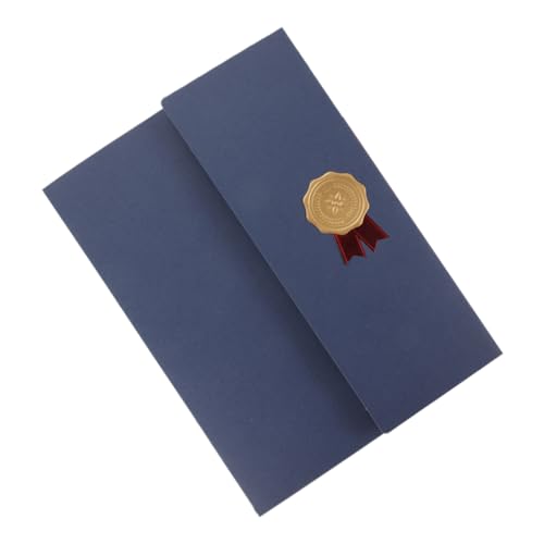 CANIGHT Zitierschale für Zertifikate Urkundenhülle dekorativer Einband des Zertifikats Preisträger dokumentenmappe mappen briefumschläge zertifikat papier halter Zertifikatsinhaber Blue von CANIGHT