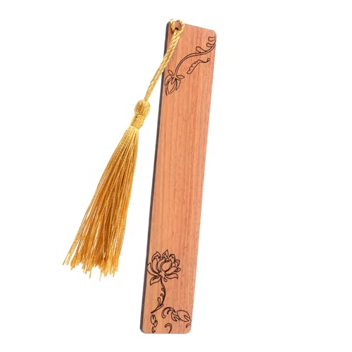 CANIGHT bookmark vintage Klassisches Lesezeichen Einzigartiges Lesezeichen Festival-Lesezeichen Lesezeichen geschnitzte Tags Dekoration aus Holz geschnitzte Etiketten Polyester von CANIGHT