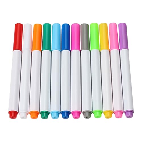 12 Farben verschwindender Stoffmarker, löschbarer Stift, Nähen, Stoffmarker, Stoffmarker, wasserlöslicher Stift zum Nähen von CANNXI