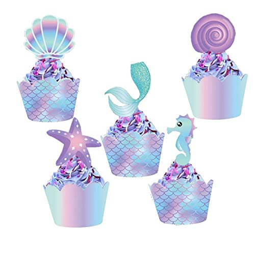 CANNXI Geburtstagstortenaufsatz, 20 Stück, Party-Cupcake-Topper, Wrapper, Kuchendekorationen, Babyparty, Kindergeburtstag, Party, Hochzeitsdekoration von CANNXI