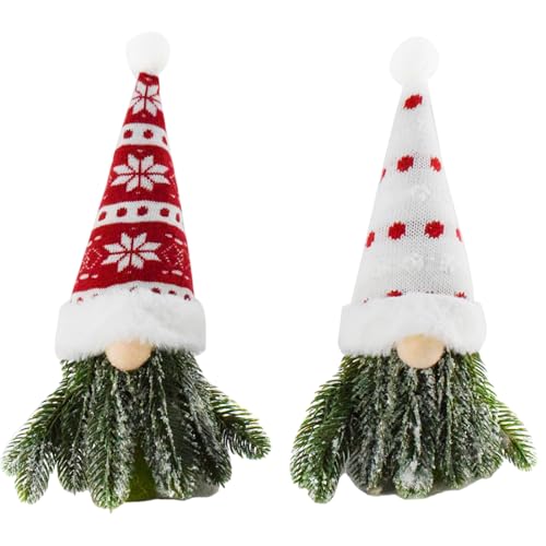 CANNXI Set mit 2 Plüsch-Zwergen, Puppenfiguren, Polyester, Ornament für Heimdekoration, Weihnachtsmann-Verzierung von CANNXI