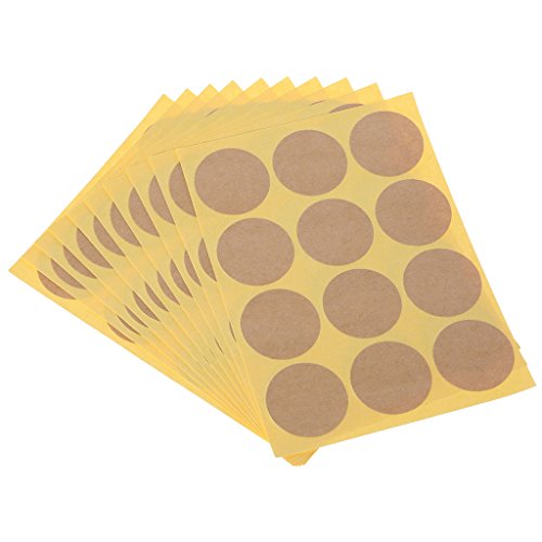 CANNXI Versiegelungsaufkleber, blanko, rund, für Bastelarbeiten, Verpackungen, Kraftpapier, 120 Stück von CANNXI