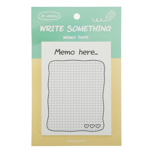 CAPASTEC Innovative Novelty Memo Pads, Memo Here Sticky Notes, Small Sticky Notes, Sticky Notes for Office and Home Use, Green Yellow White von CAPASTEC