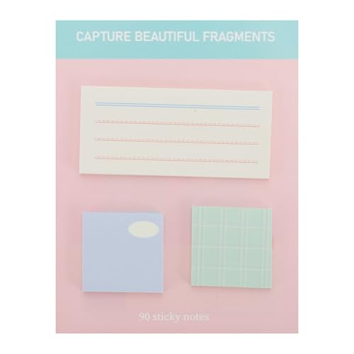 CAPASTEC Innovative Novelty Memo Pads, Niedliche Haftnotizen, Kleine Haftnotizen, Haftnotizen für Büro und Zuhause, Beige Blau Grün von CAPASTEC