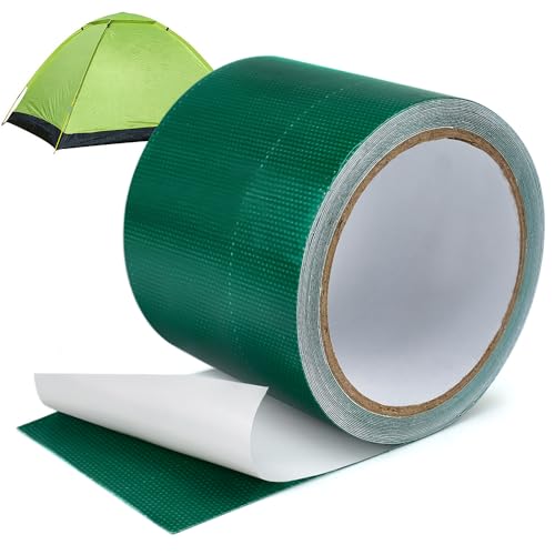 CAREDGO Reparaturklebeband Selbstklebend 8cm*5m Planen Reparaturband PVC Planenband Grün Reparatur Spezialband Abdichtband Wasserdicht Klebeband Duct Tape für Gewebeplanen Pool Zelt Plane Dachrinne von CAREDGO