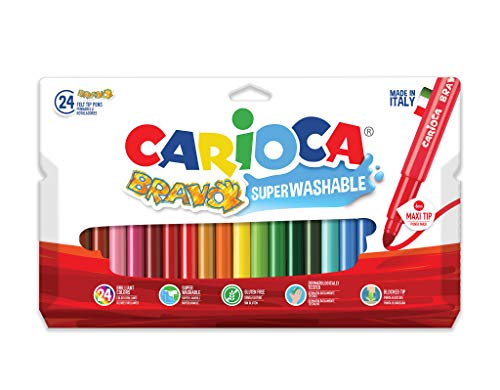 CARIOCA 42763. – Bravo Packung 24 Marker, Spitze Maxi, 6 mm von CARIOCA