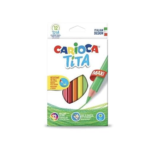 Carioca 42789 Tita Maxi – Buntstifte (Synthetic Resin, Multi, Sechskant, Italien, Karton, CE) von CARIOCA