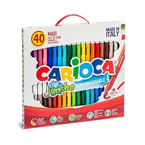 Carioca Jumbo 40 Filzstifte, leicht abwaschbar von CARIOCA