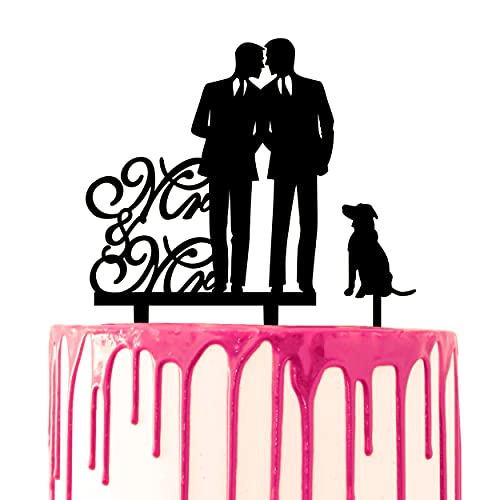 CARISPIBET Hochzeitstorte Topper Party Kuchen Acryl Silhouette Dekoration "Mr & Mr" Hochzeitstorte Deko von CARISPIBET