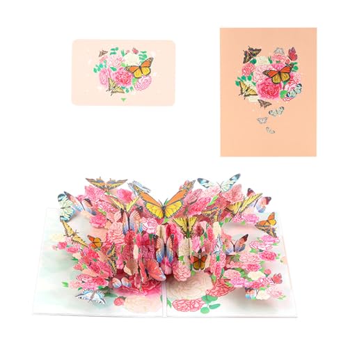 3D Grußkarte Umschlag Schmetterlings Papierkarte Muttertagskarte Handgemachtes Geschenk Frauen von CARISSETT