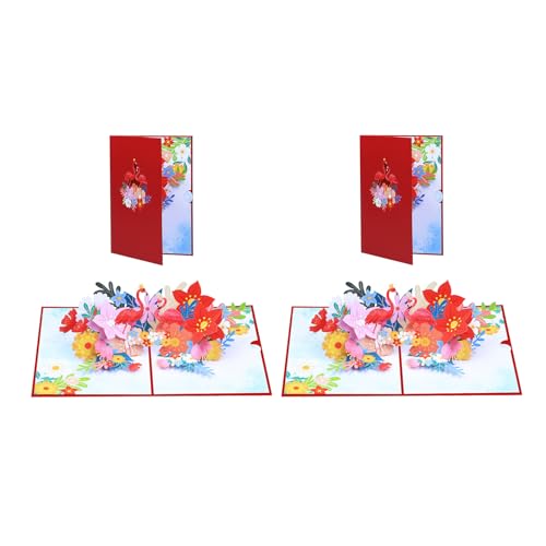 CARISSETT Grußkarten 3D Blumenkarten Geburtstagskarten Geschenkkarten Valentinstag Abschluss Jahrestag von CARISSETT