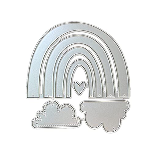 Kohlenstoffstahl Schnittstaber Metall Regenbogenwolke Liebe Herzgesteuerte Form Form Für Karten Machen Scrapbooking Schablone Prägepapierkarte Machen Vorräte von CARISSETT