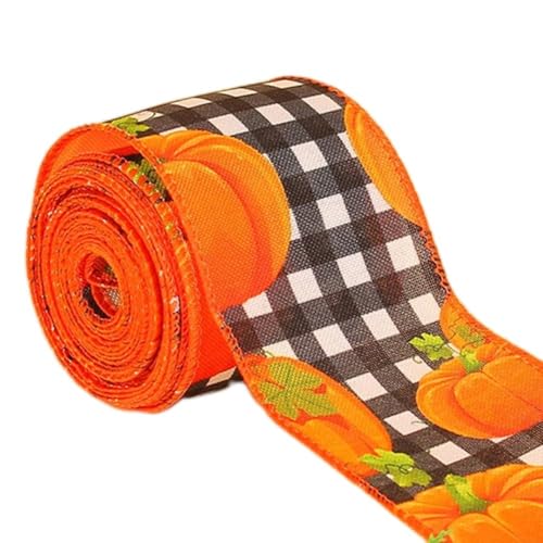 Geschenkband für Thanksgiving, Herbst-Design, lebendige Farben, langlebig, 4,5 m (B) von CARMOTTER