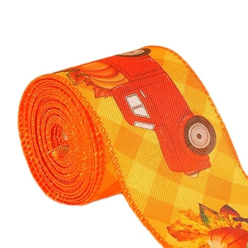 Geschenkband für Thanksgiving, Herbst-Design, lebendige Farben, langlebig, 4,5 m (D) von CARMOTTER