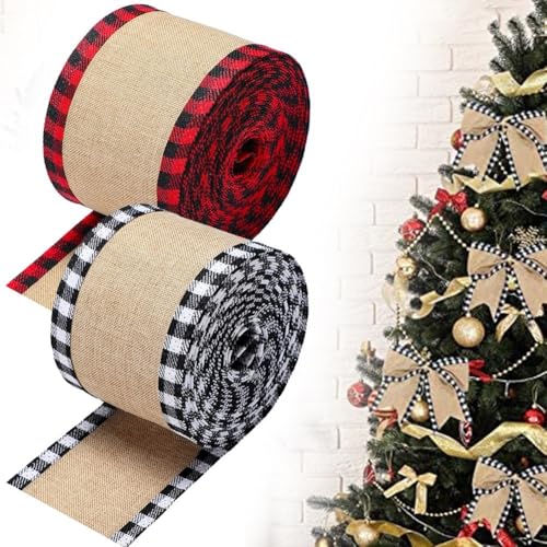 Weihnachtsband für kreative DIY-Dekorationen und Verpackungsprojekte (B) von CARMOTTER