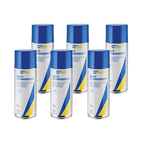 CARTECHNIC 6X Haftschmierfett Haftöl Haftschmierspray Sprühfett Schmierfett 400ml von CARTECHNIC