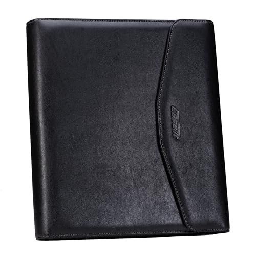 Case it Case-it V.P PAD-35 Notizblock, dreifach faltbar, professionelles Portfolio mit Schreibblock in Briefgröße, viele Taschen, Schwarz von CASE IT