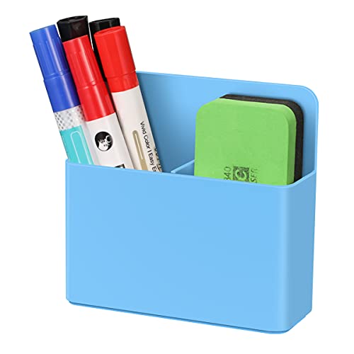 CASEBOT Magnetischer Marker Halter, Stifthalter Trocken Abwischbarer Marker-Halter für Whiteboard, Magnettafel Kühlschrank Spind sowie die metallische Oberflächen Marker Organizer Storage, Blau von CASEBOT